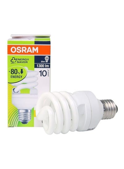 Buy Duluxstar 20W 54mm Mini Twist CFL Warm white/Silver 54mm in UAE