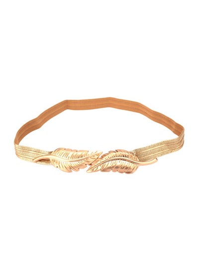 Buy Leaf Design Belt Gold in Saudi Arabia