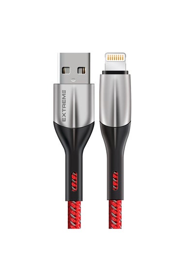 Buy Touch Series Lightning Cable Quick Charge Red in Saudi Arabia