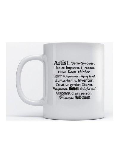 Buy Mug Quote Artist for Coffee and Tea White in UAE