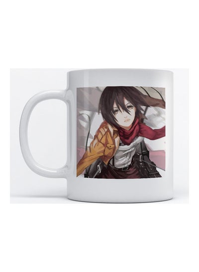 Buy Mug Attack on Titan Anime for Coffee and Tea White 350ml in UAE