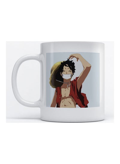 Buy Mug Luffy One Piece for Coffee and Tea White 350ml in UAE