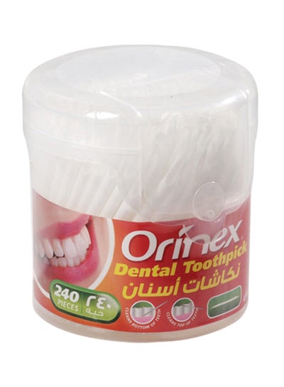 Buy 240-Piece Dental Toothpick White in Saudi Arabia