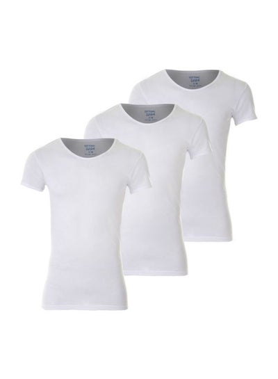 Buy 3-Piece Undershirt Set White in Egypt