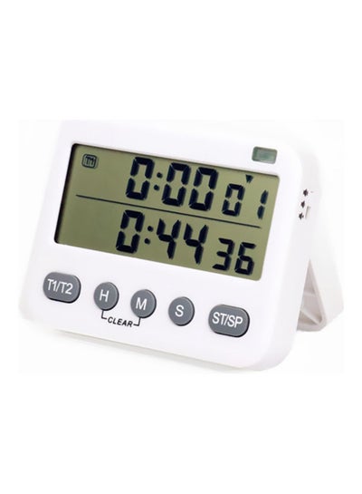 Buy Silent Vibration Flashing Timer White 8.4x6.5x1.9cm in Saudi Arabia