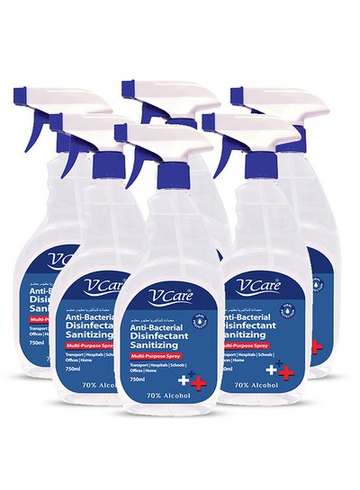 Buy Antibacterial Disinfectant Sanitizing Multipurpose Spray 750ml Pack of 6 in UAE