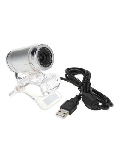 Buy Clip-On HD Web Cam With Mic Clear/Silver in Saudi Arabia