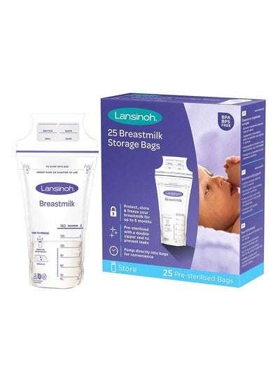 Buy 25-Piece Breastmilk Storage Bag Set in UAE