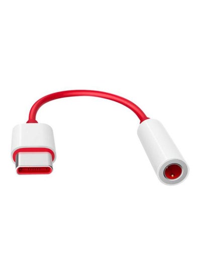 Buy Type-C To 3.5mm Adapter Red/White in Saudi Arabia