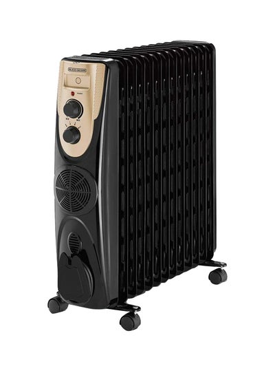 Buy Oil Radiator Heater With Fan Forced And 3 Heat Setting 13 Fin 2500.0 W OR013FD-B5 Black in UAE