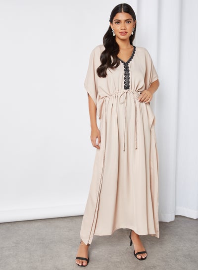 Inner Belt Kaftan V-Neck Batwing Casual 