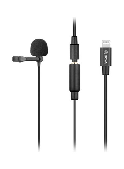Buy Lavalier Lightening Connector Microphone M2 BY-M2 Black in UAE