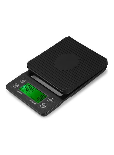 Buy Digital Kitchen Scale Food Scale Coffee Scale with Timer and Tare 3kg/0.1g Accurate Electric Kitchen Scale with Large LCD 5 Units Black 23*5*15cm in Saudi Arabia