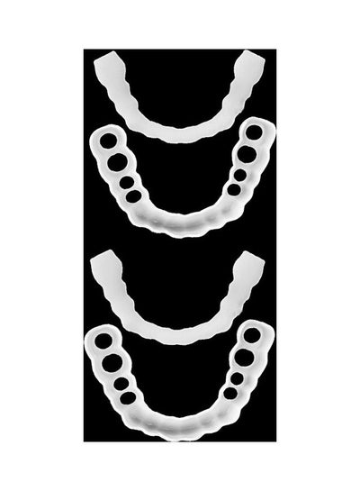 Buy 2Pair / 4PCS Teeth Whitening Artificial Dentures Dental Tools Disposable Braces Mouth Tray multicolor 7*7*7cm in Saudi Arabia