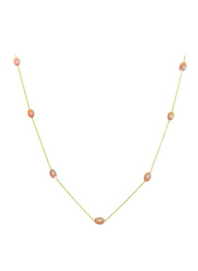 Buy 18 Karat Gold Pearls Opera Necklace in UAE