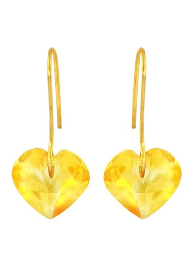 اشتري 10k Gold Citrine Heart Earrings في الامارات