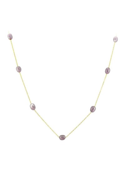 Buy 10 Karat Gold Pearls Studded Necklace in UAE