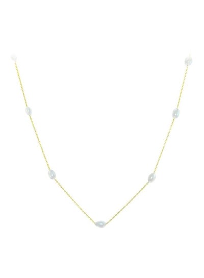 Buy 18 Karat Gold Pearls Opera Necklace in UAE