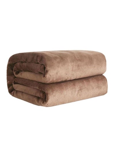 Buy Bed Blanket flannel Brown 70x100cm in UAE