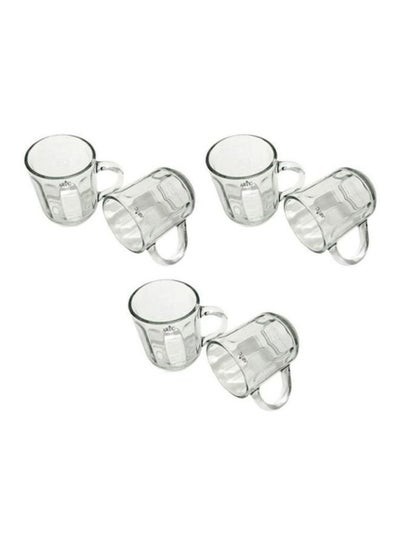 اشتري Coffee Glass Mug 6 Piece Set شفاف standard المنتجات القياسية في الامارات