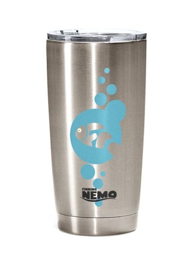 اشتري قدح للسفر من الستانلس ستيل مع غطاء من الأكريليك Blue Nemo Design Silver 20 أوقية في الامارات