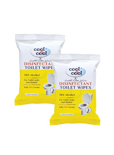 Buy Disinfectant Toilet Wipes 20's Pack Of 2 in UAE