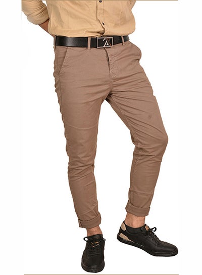 Buy Casual Solid Chino Pant Café in Egypt