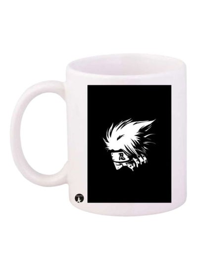 Buy Durable Heat-Resistant Thick Wall Designed Ergonomic Handled Anime Naruto Printed Mug Black/White in UAE