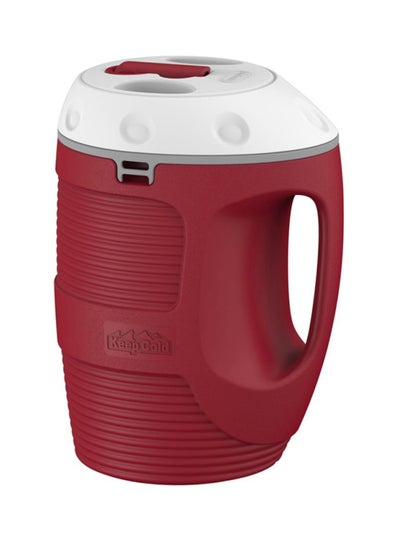 Buy Keep Cold Plastic Thermal Jug Burgundy/White 1.8Liters in UAE