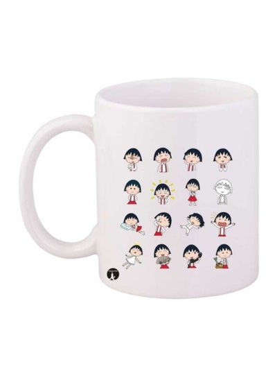 Buy Anime Chibi Maruko Chan Printed Mug White/Red/Black in Saudi Arabia