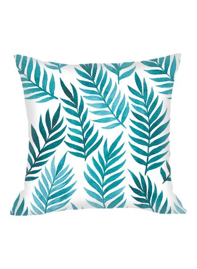 Buy Plant Printed Decorative Pillow Blue/White 45x45cm in UAE