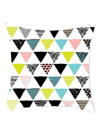 Buy Geometric Pattern Cushion Cover Multicolour 45x45cm in UAE