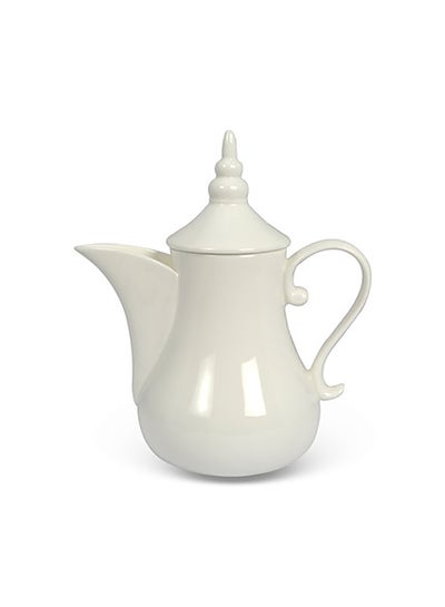 Buy Arabic Style Coffee Pot White 1000ml in UAE