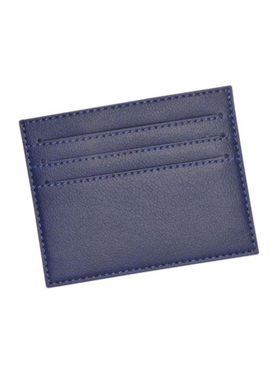 Buy 2 Sides Opening PU Slim Card Holder Blue in UAE