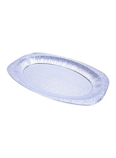 Buy 5 Pieces Aluminium Oval Plater (65180) 17 Inch Silver 17inch in UAE