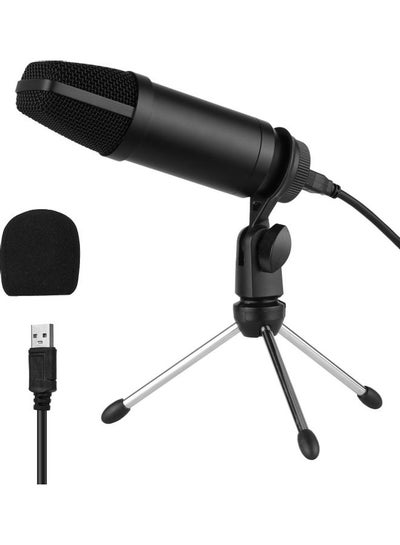 Buy USB Condenser Microphone Set Black in Saudi Arabia