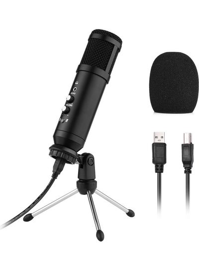 Buy Studio Recording USB Condenser Microphone Black in UAE