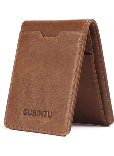 Buy Leather Wallet Brown in Saudi Arabia