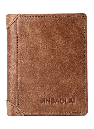 Buy Leather Wallet Brown in Saudi Arabia