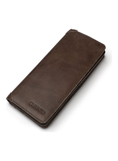 Buy Leather Wallet Dark Coffee in Saudi Arabia