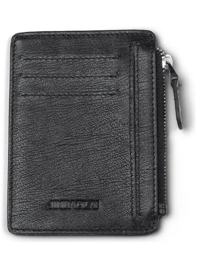 Buy Leather Card Wallet Black in Saudi Arabia