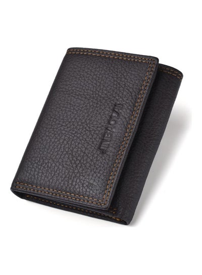 Buy Multipocket Leather Men's Wallet Coffee in Saudi Arabia