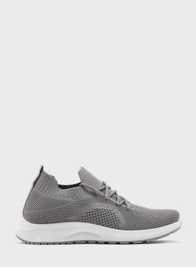 Buy Breathable Comfort Sneakers Grey/White in UAE