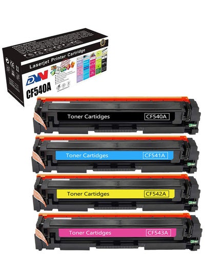 اشتري Pack Of 4 Toner Cartridges For HP 203A CF540A Multicolour في الامارات