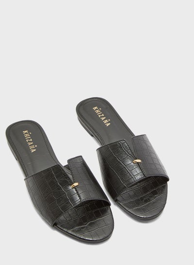 Buy Croc Slide On Sandals Black in UAE