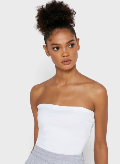 Buy Essential Bandeau Vest White in UAE