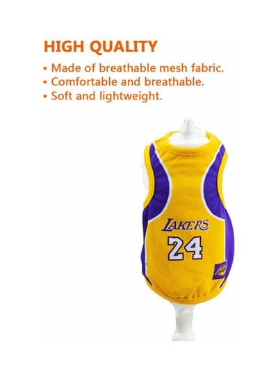 Buy Pet Dog Basketball Game Vest for Puppy Golden Retriever Samo Clothing 17*17*17cm in Saudi Arabia