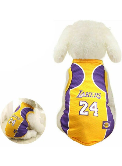 Buy Pet Dog Basketball Game Vest for Puppy Golden Retriever Samo Clothing 17*17*17cm in UAE