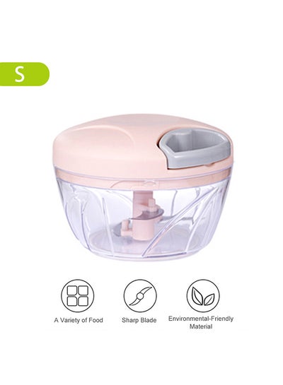 Buy Multi-Functional Hand Drawn Vegetable Chopper Machine Pink 13 x 9.7 x 12.8cm in Saudi Arabia