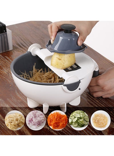 Buy Multifunctional Food Cutter White/Grey 23.5 x 13 x 23cm in Saudi Arabia